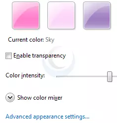 disabling transparency in windows 7