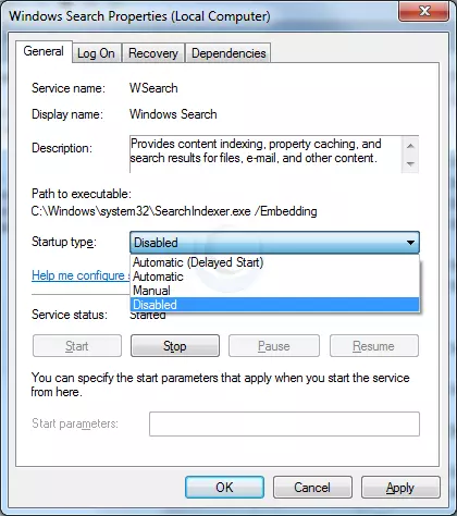 windows 7 search properties