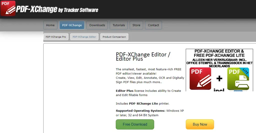 PDF xchange for free offline PDF editing